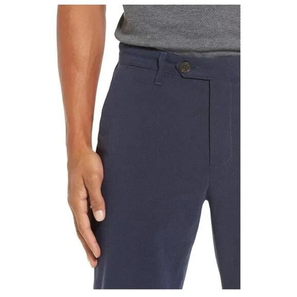 NWT Ted Baker Navy Volvett Tall Mini Design Trouser Pants Size 34T - Picture 4 of 5